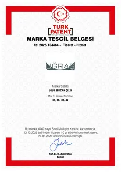 UĞRAŞ marka tescil belgesi